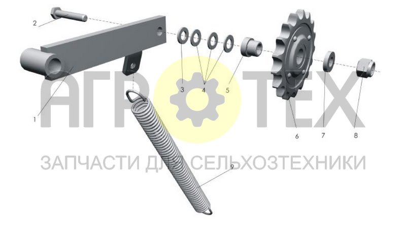 Натяжник (ППТ-041.01.880) (№6 на схеме)